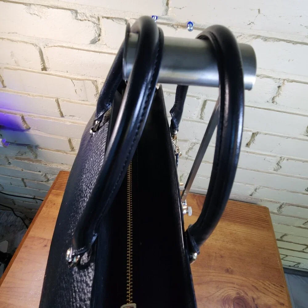 Euc Coach Blake Carryall Black Leather Shoulder Bag Purse